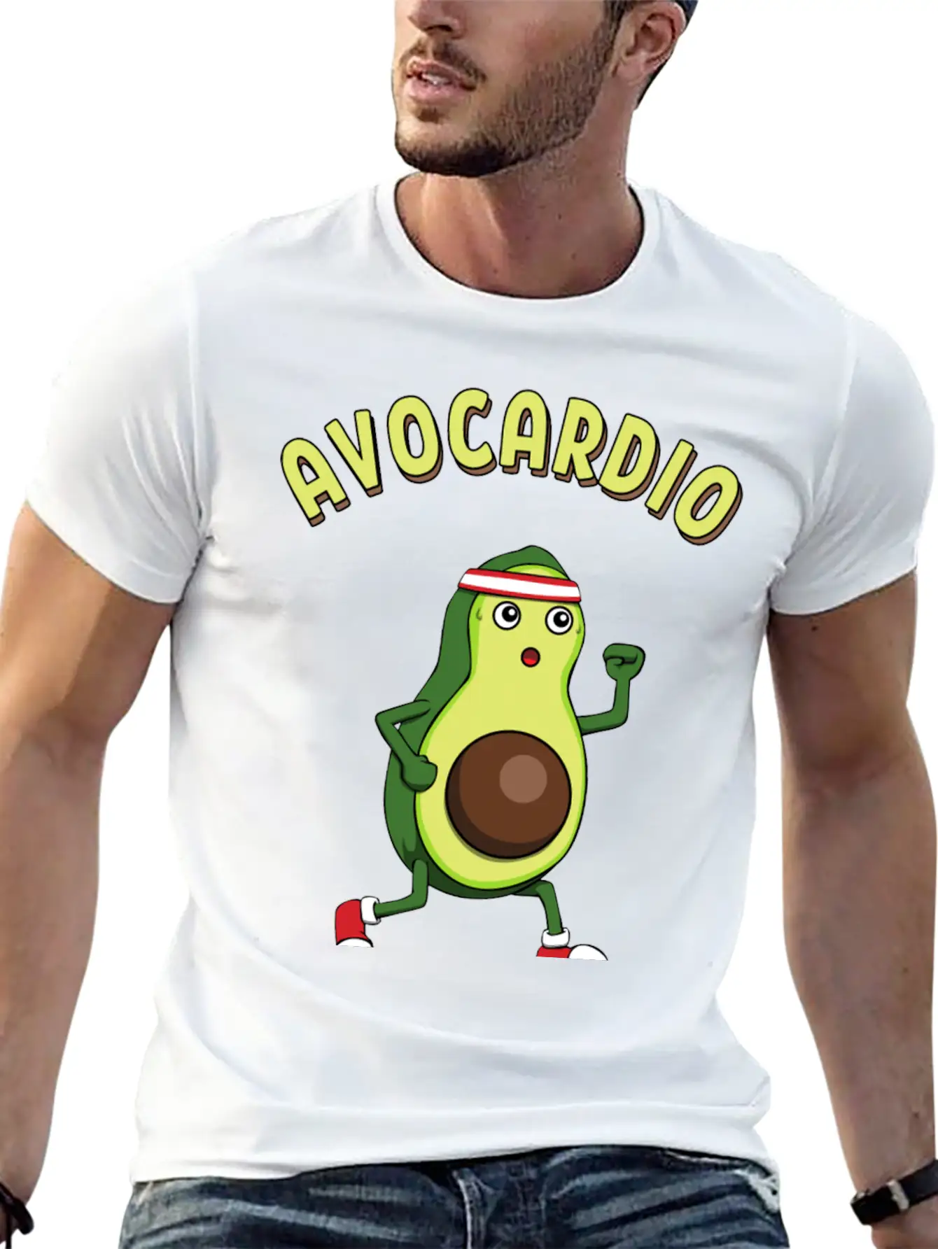 Avocardio Running Avocado Athlete Fitness Modern Fit Casual T-Shirt ��� Clean And Versatile Design