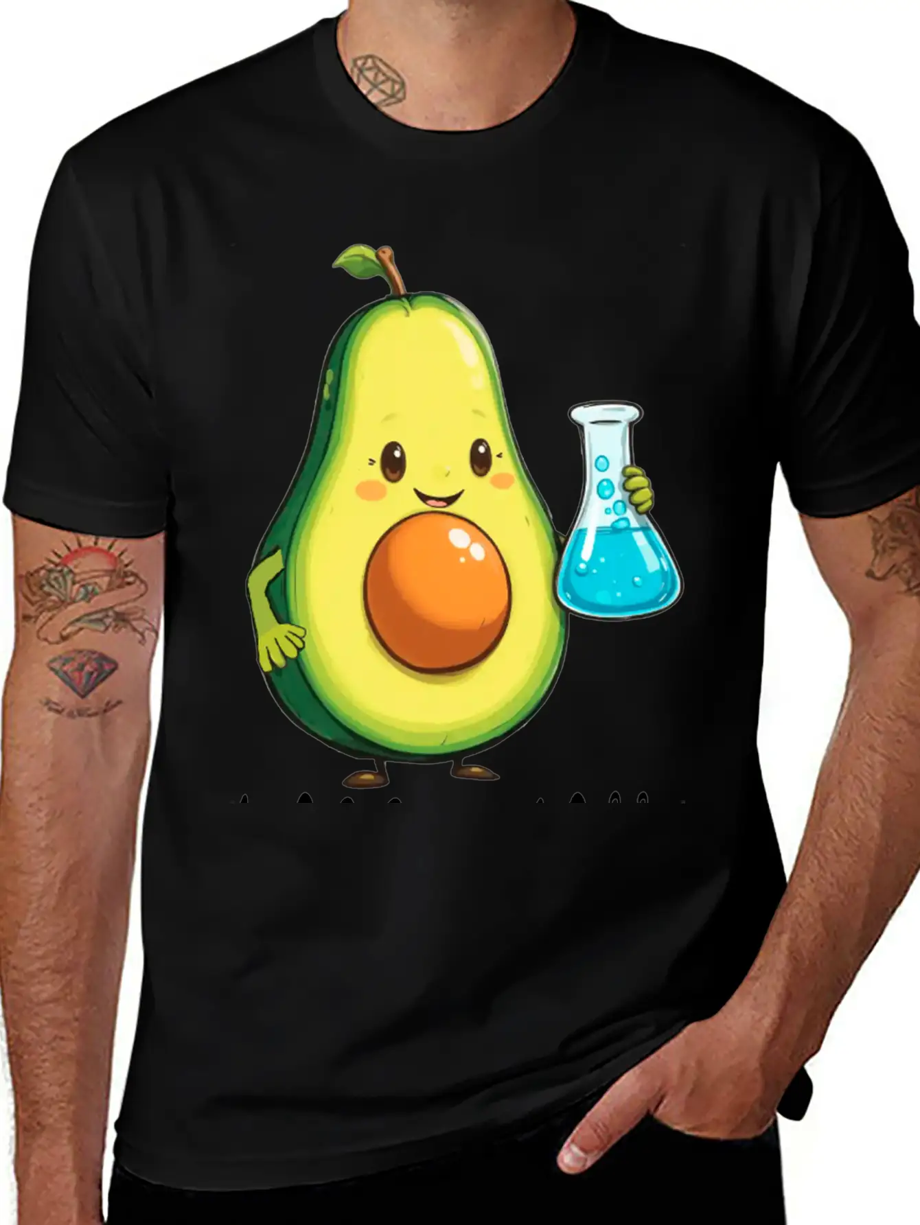 Avogadro's Number Pun. Cute Avocado Chemist Chemis Relaxed Everyday Tee – Lightweight And Durable Cotton