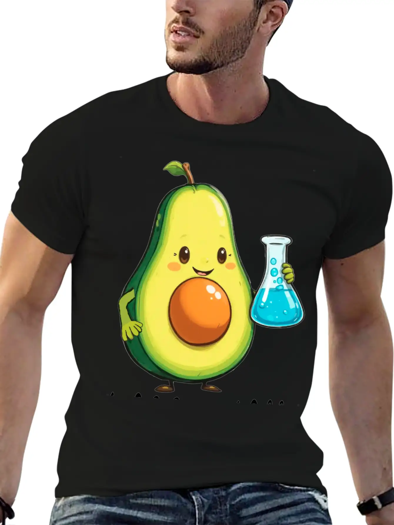 Avogadro's Number Pun. Cute Avocado Chemist Chemis Relaxed Everyday Tee – Lightweight And Durable Cotton