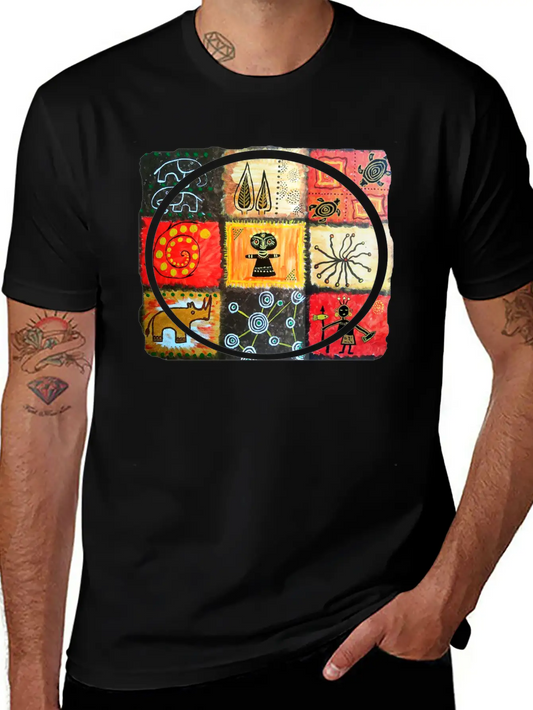 AWESOME Afro Style Hand Drawn Art Essential Cotton Tee For Daily Outfits – Unisex Style