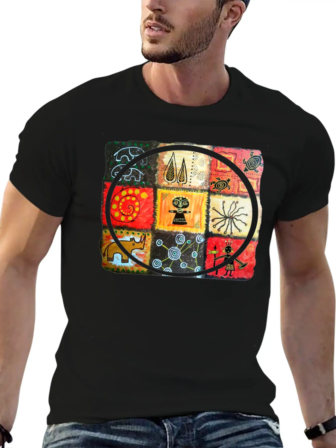 AWESOME Afro Style Hand Drawn Art Essential Cotton Tee For Daily Outfits – Unisex Style