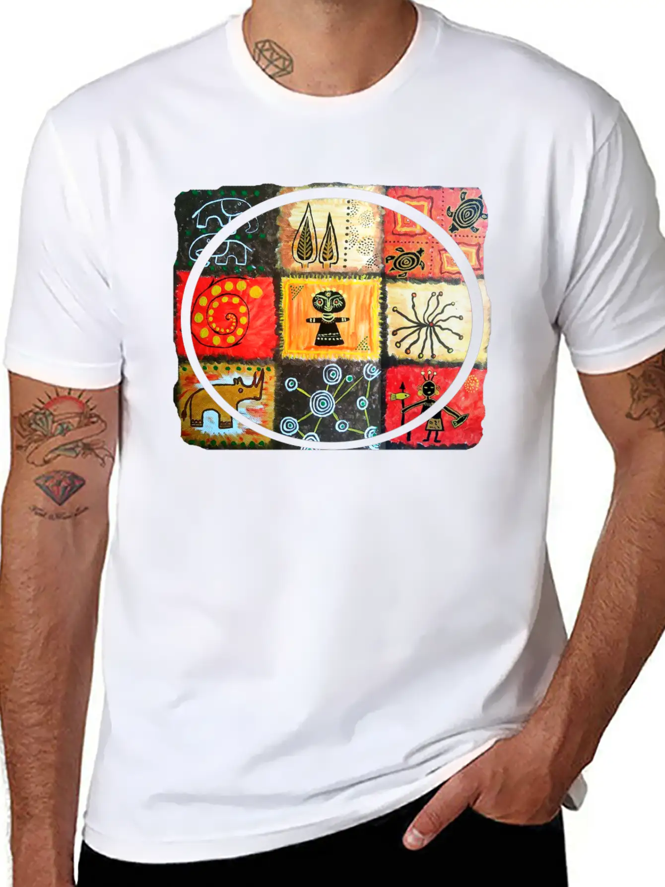 AWESOME Afro Style Hand Drawn Art Essential Cotton Tee For Daily Outfits – Unisex Style