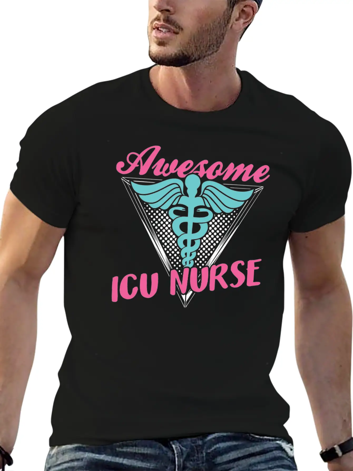 Awesome Icu Nurse Nursing Hospital ICE Essential Cotton Tee For Daily Outfits – Unisex Style