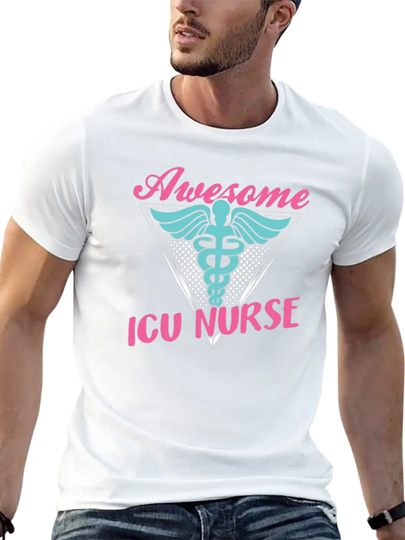 Awesome Icu Nurse Nursing Hospital ICE Essential Cotton Tee For Daily Outfits – Unisex Style