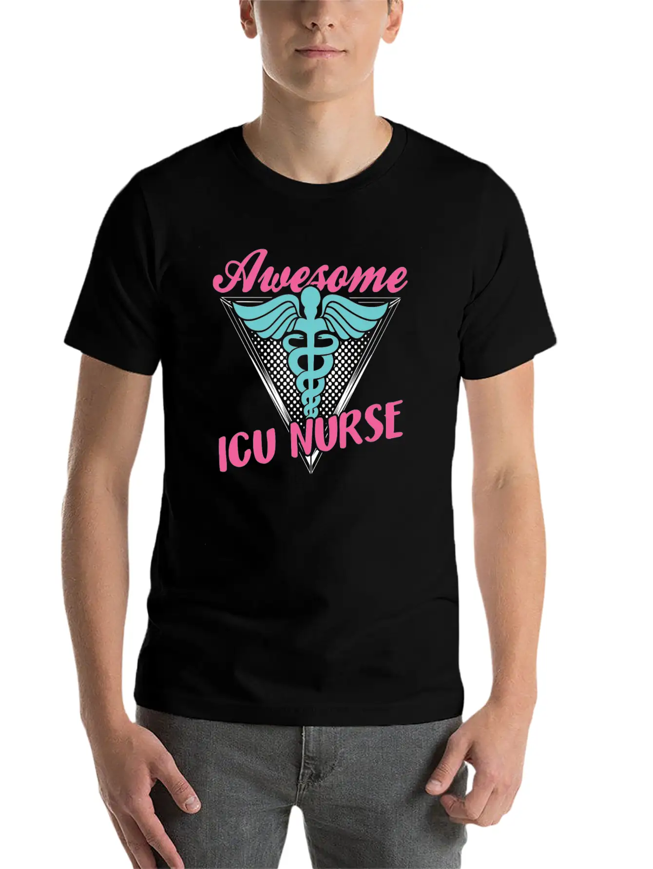 Awesome Icu Nurse Nursing Hospital ICE Essential Cotton Tee For Daily Outfits – Unisex Style