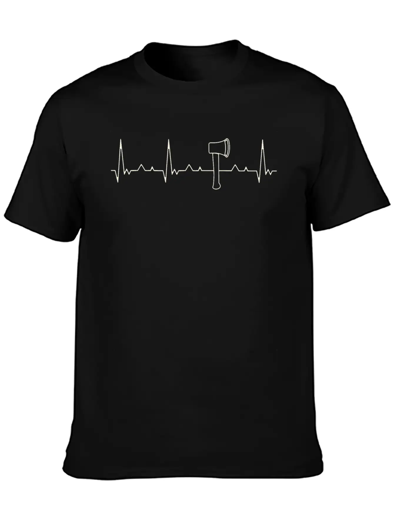 Axe. Heart. Love. EKG. Pulse. Beat. Unisex Casual T-Shirt – Clean Design For Daily Comfort