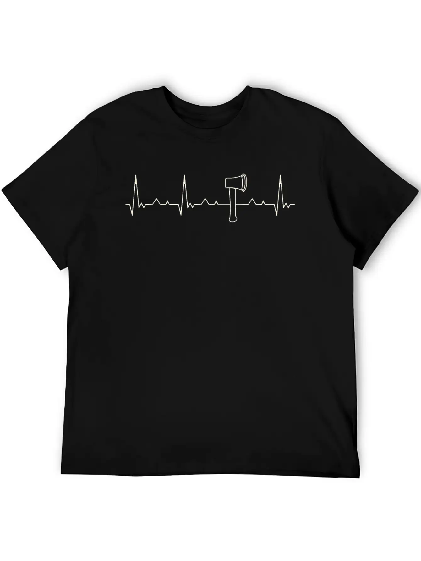 Axe. Heart. Love. EKG. Pulse. Beat. Unisex Casual T-Shirt – Clean Design For Daily Comfort