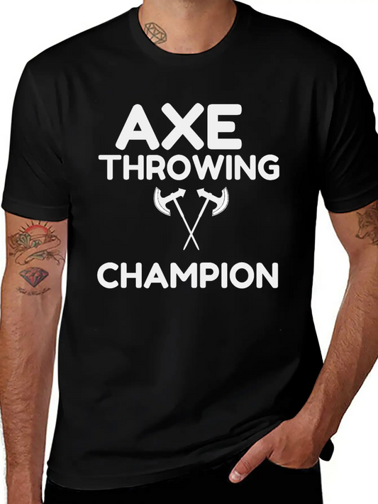 AXE THROWING CHAMPION Classic Fit Graphic Tee For Daily Comfort – Unisex Cotton Shirt
