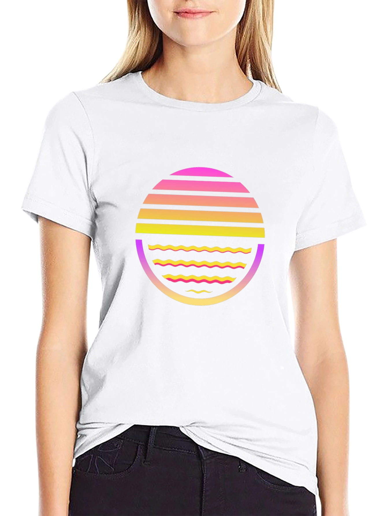 Retro Wave Black T-Shirt