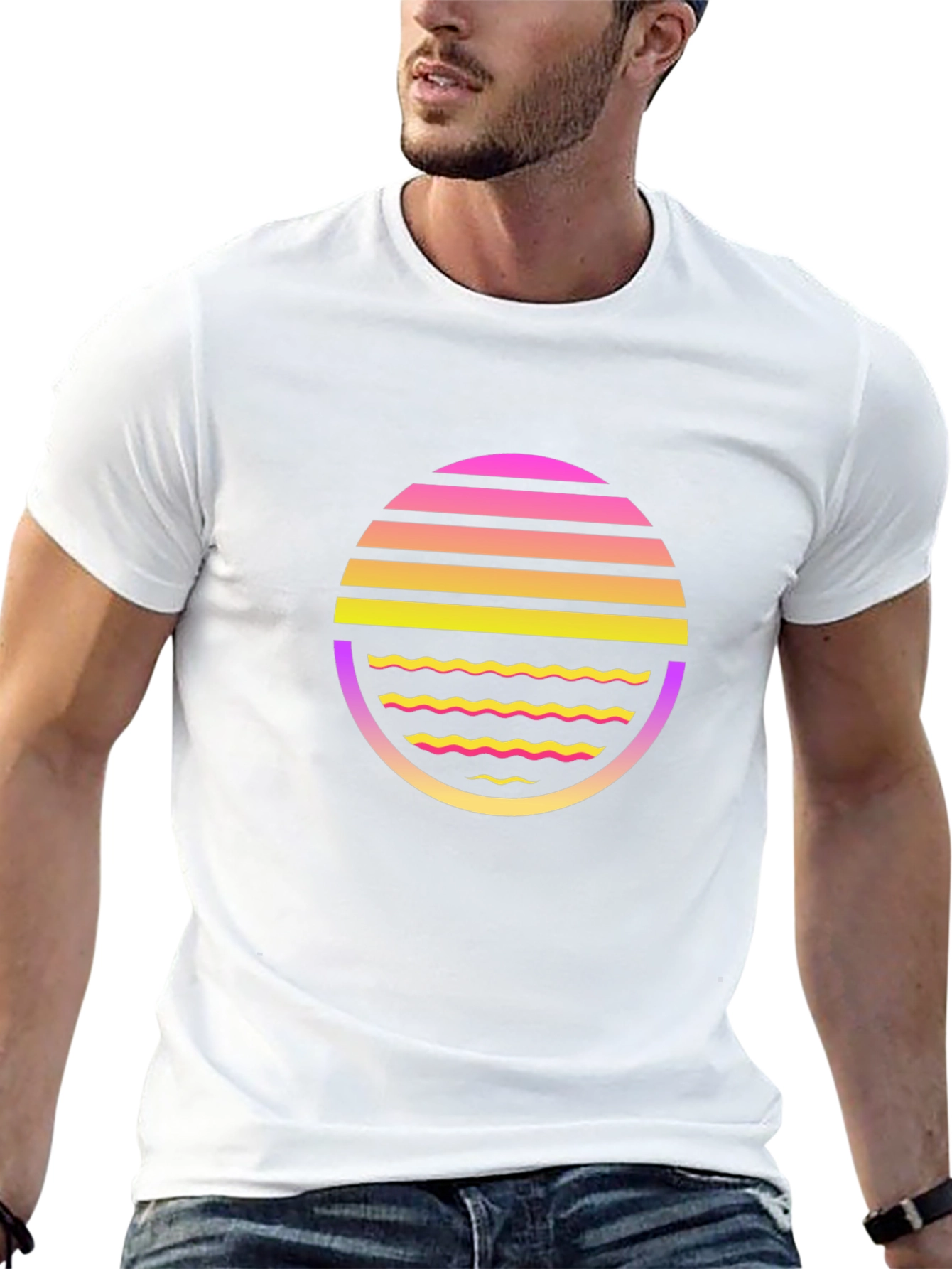 Retro Wave Black T-Shirt