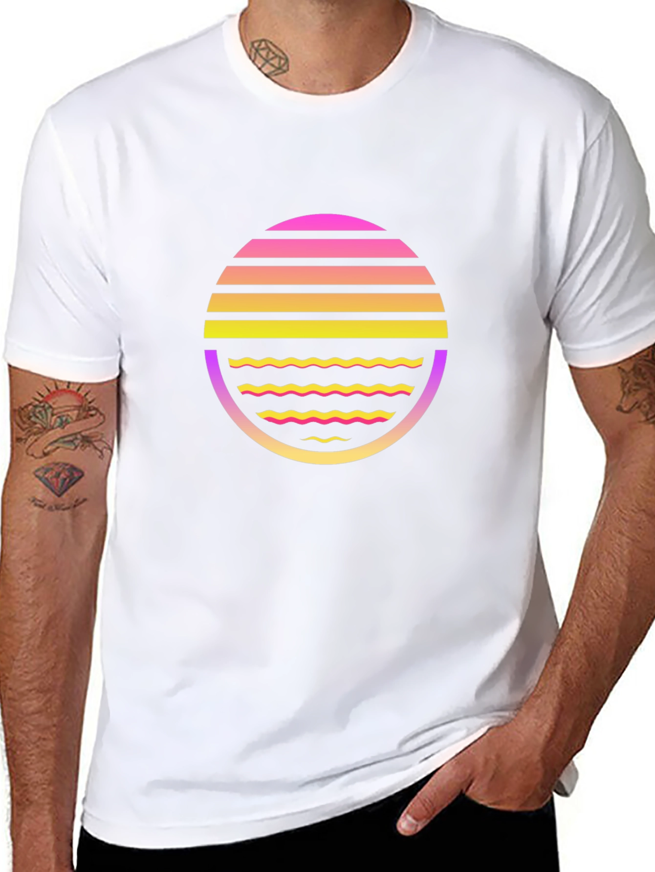 Retro Wave Black T-Shirt