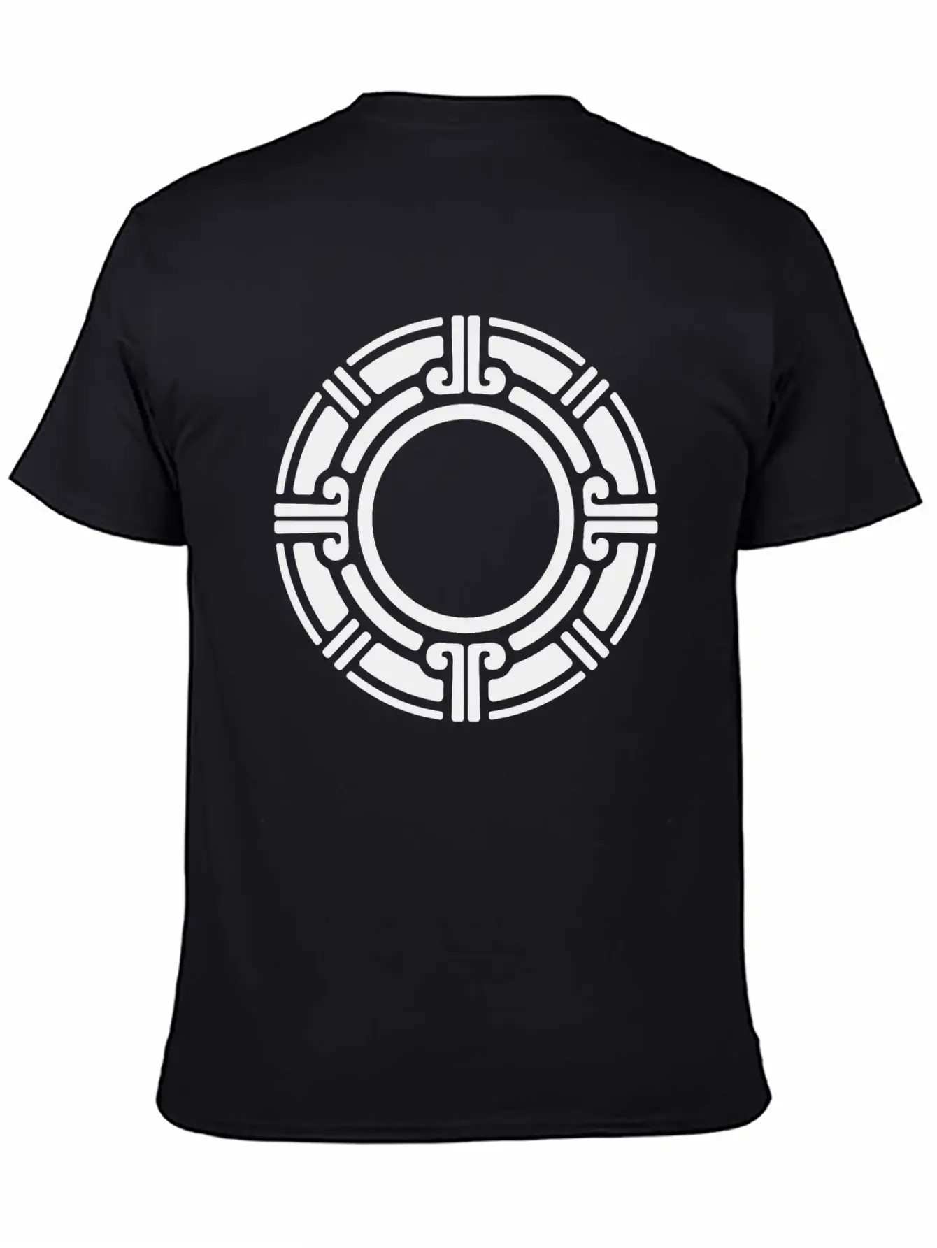 Aztec Tribal Circular Border Pattern Lightweight Cotton T-Shirt – Daily Comfort Graphic Shirt