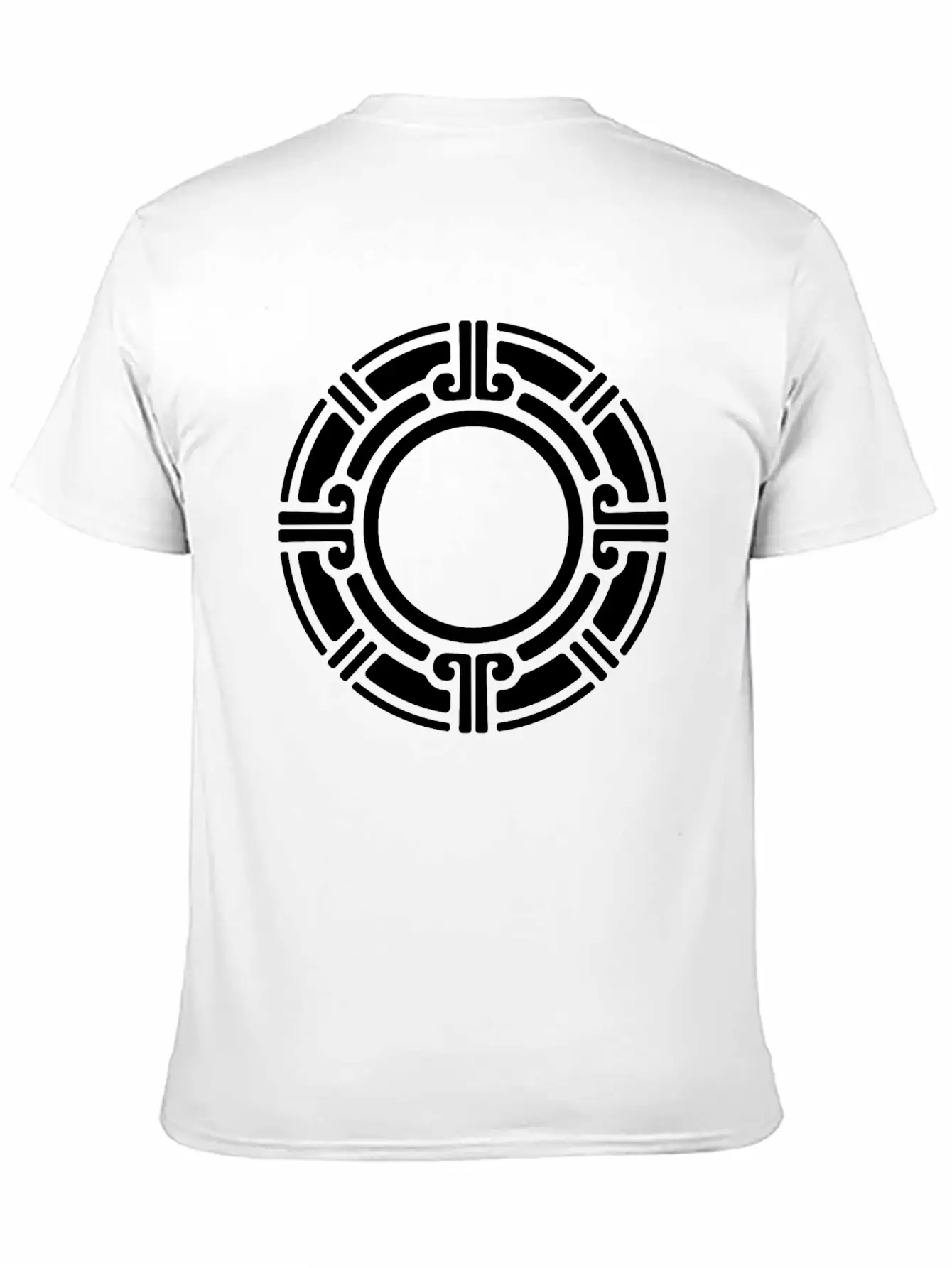 Aztec Tribal Circular Border Pattern Lightweight Cotton T-Shirt – Daily Comfort Graphic Shirt
