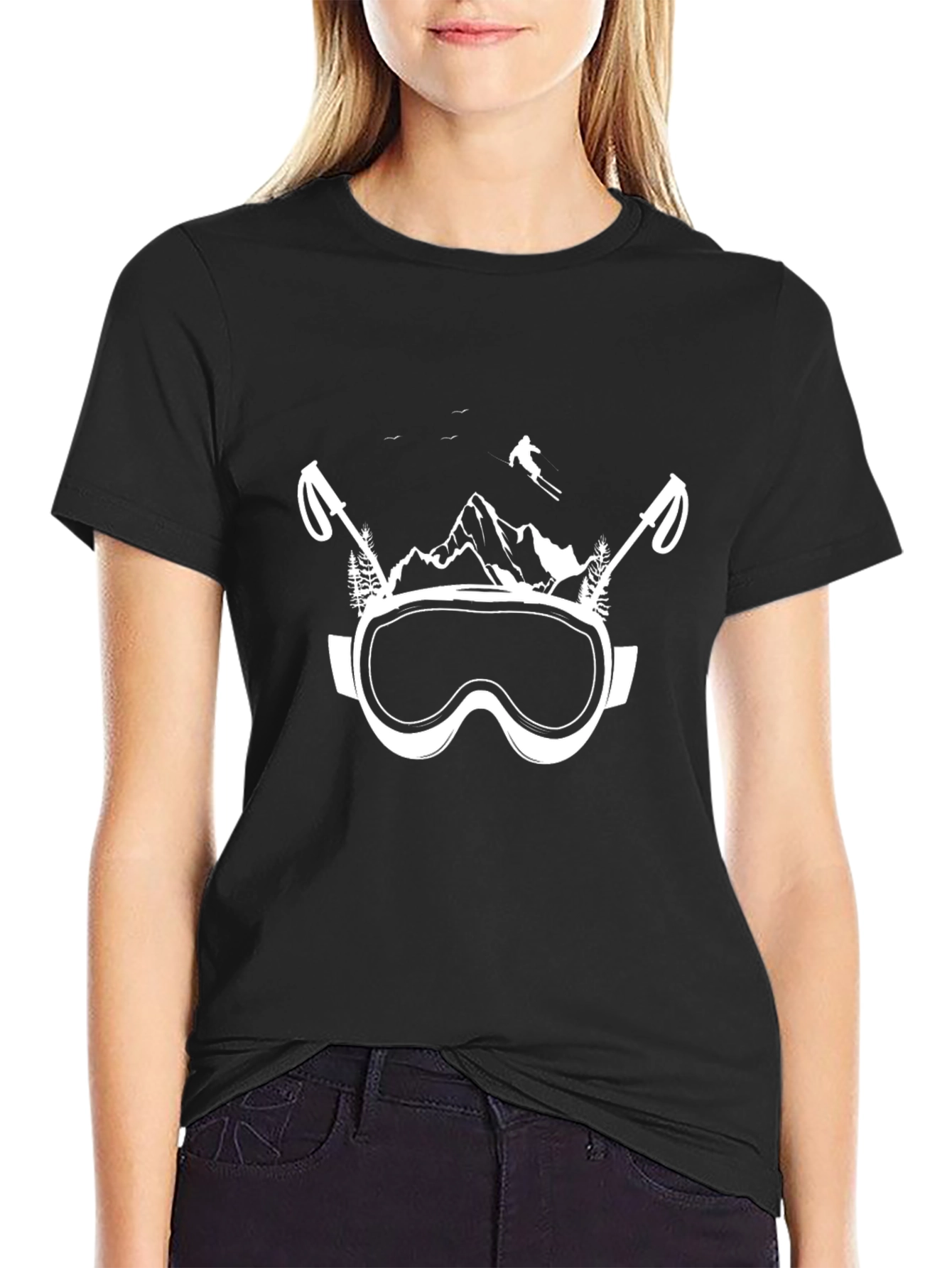 Skiing Goggles & Mountain Graphic Tee