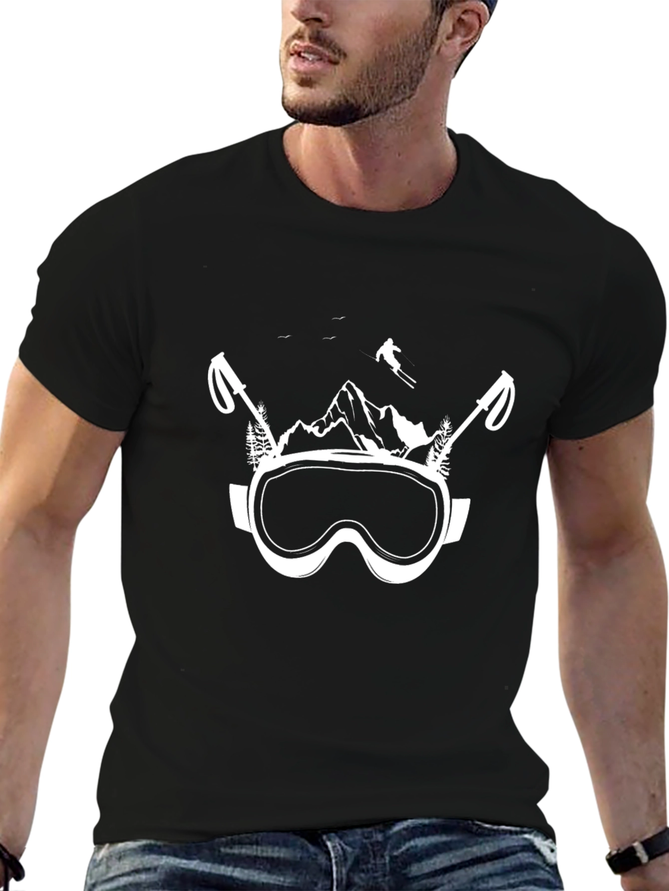 Skiing Goggles & Mountain Graphic Tee