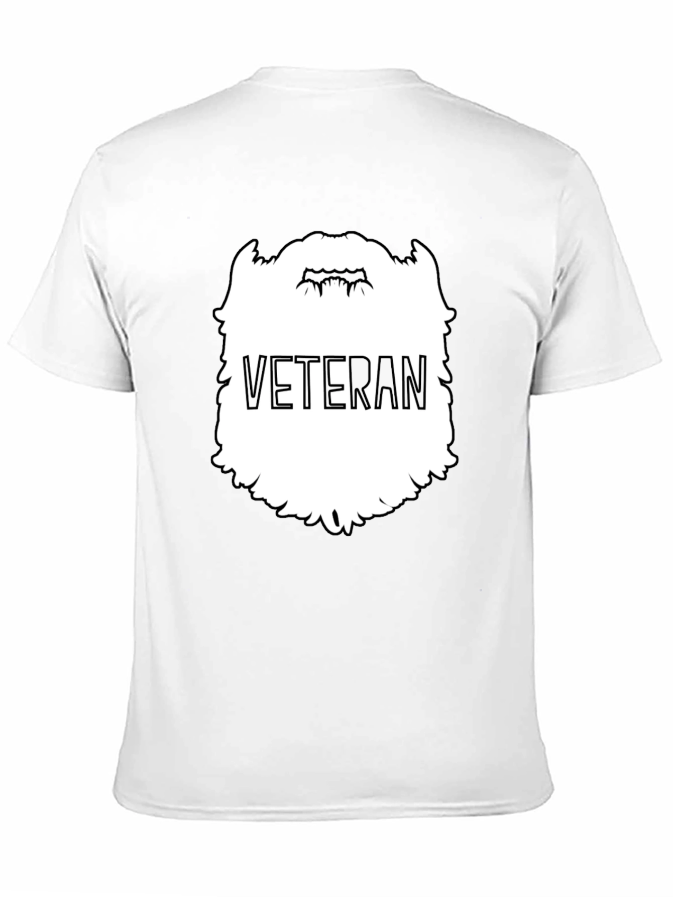 Veteran Beard Graphic Tee - Black Crewneck