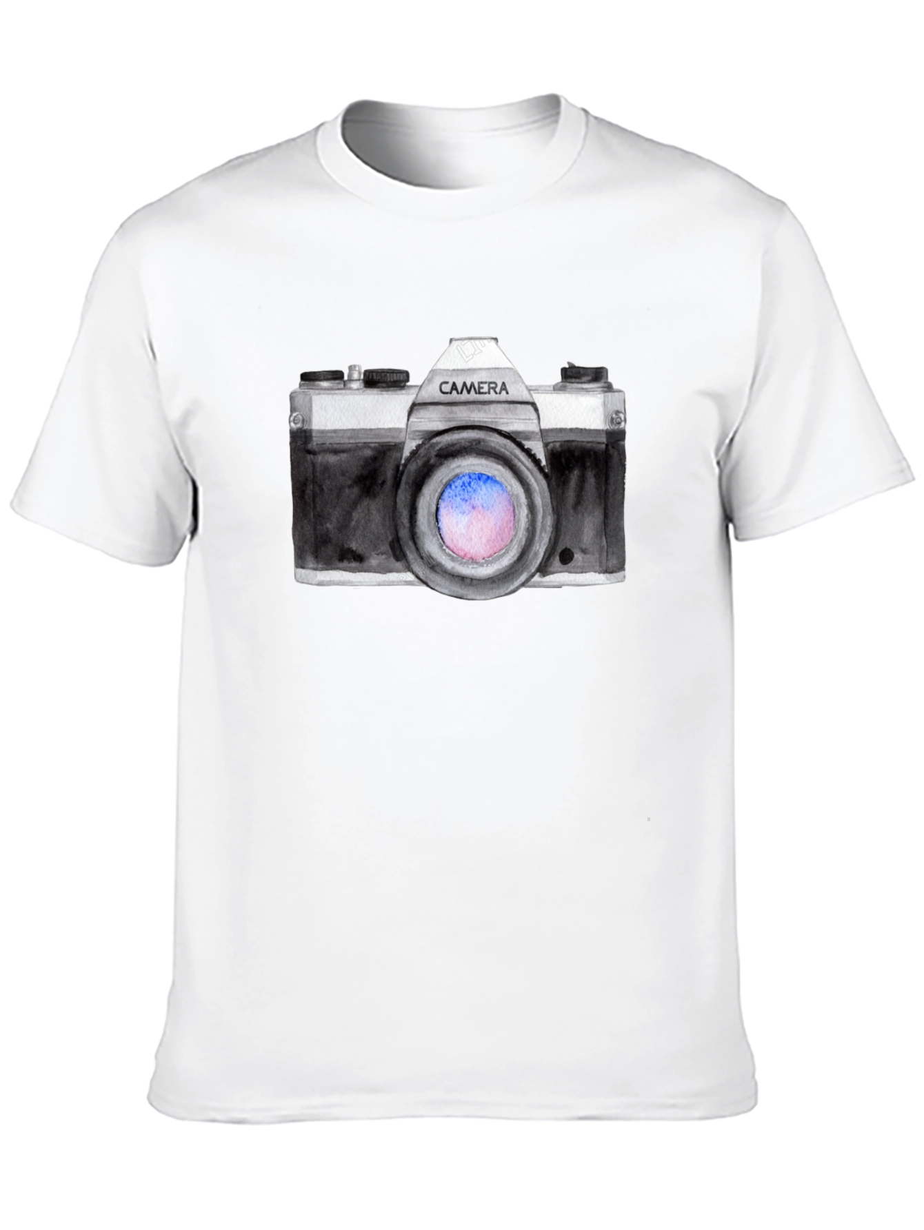 Retro Camera Graphic Black T-Shirt