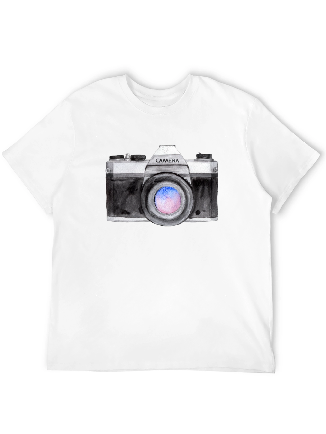 Retro Camera Graphic Black T-Shirt