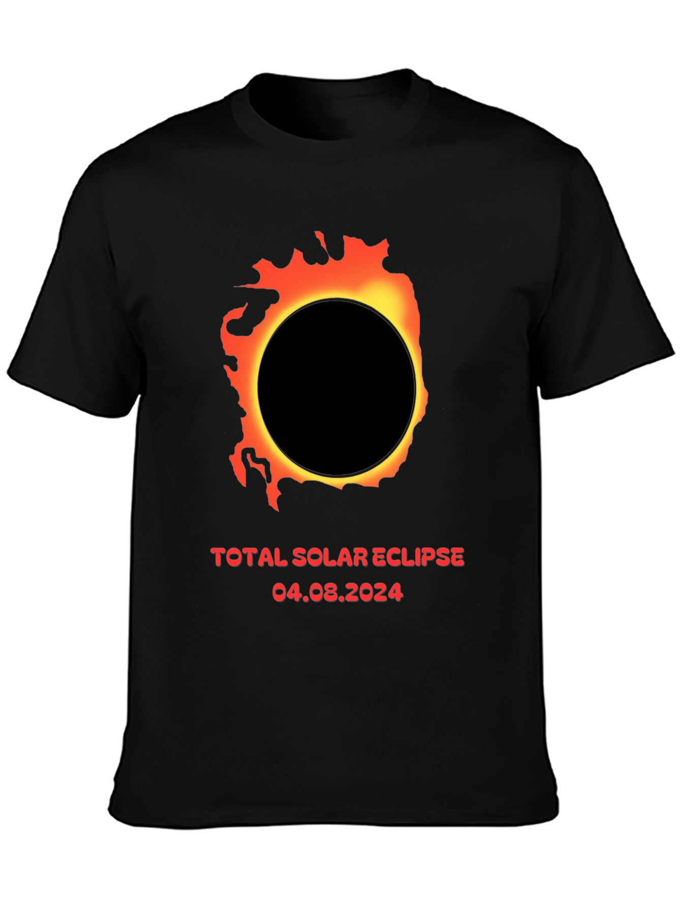 Total Solar Eclipse 2024 Black T-Shirt