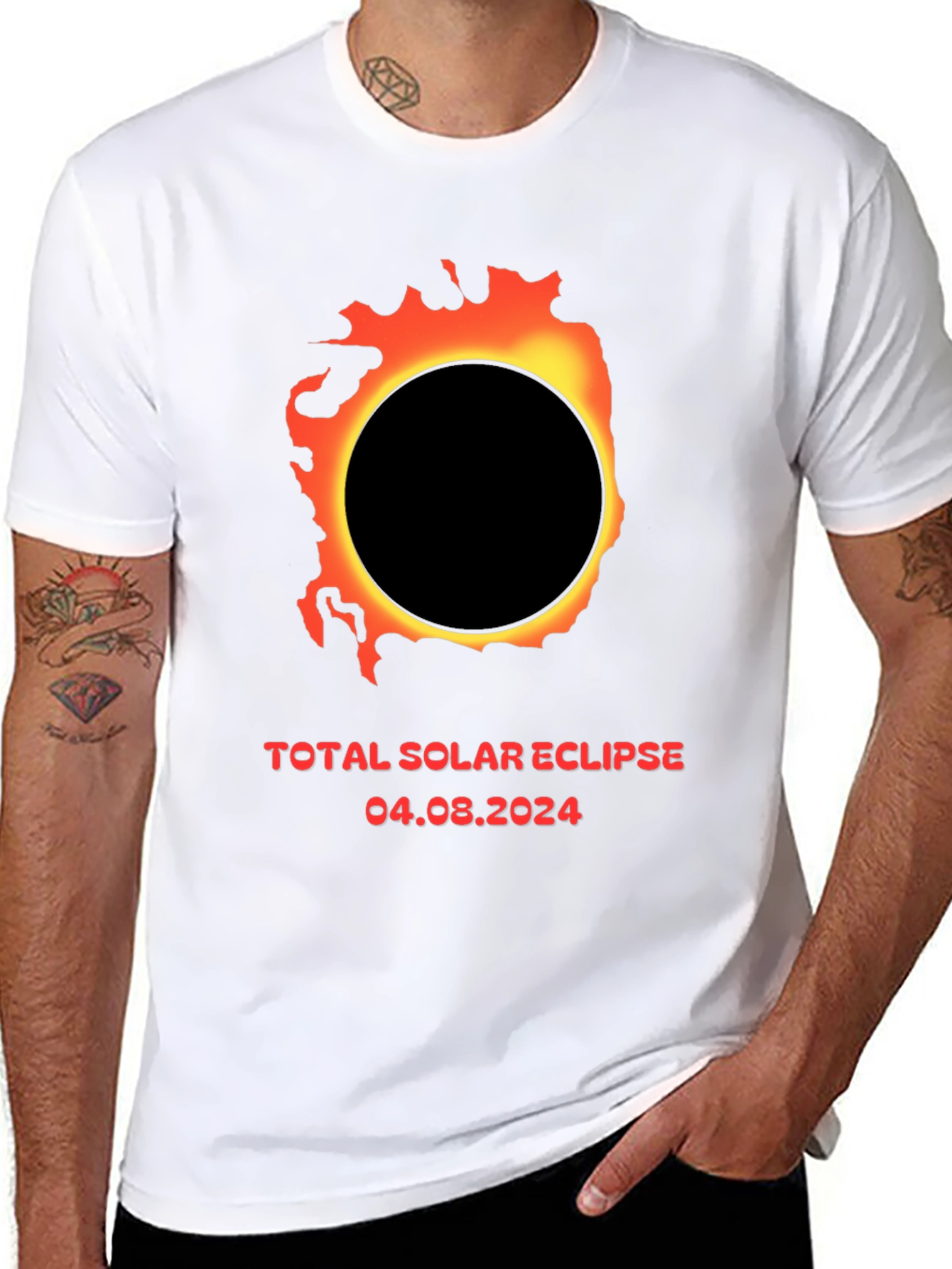 Total Solar Eclipse 2024 Black T-Shirt