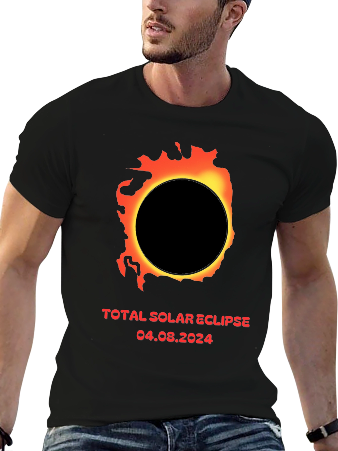 Total Solar Eclipse 2024 Black T-Shirt