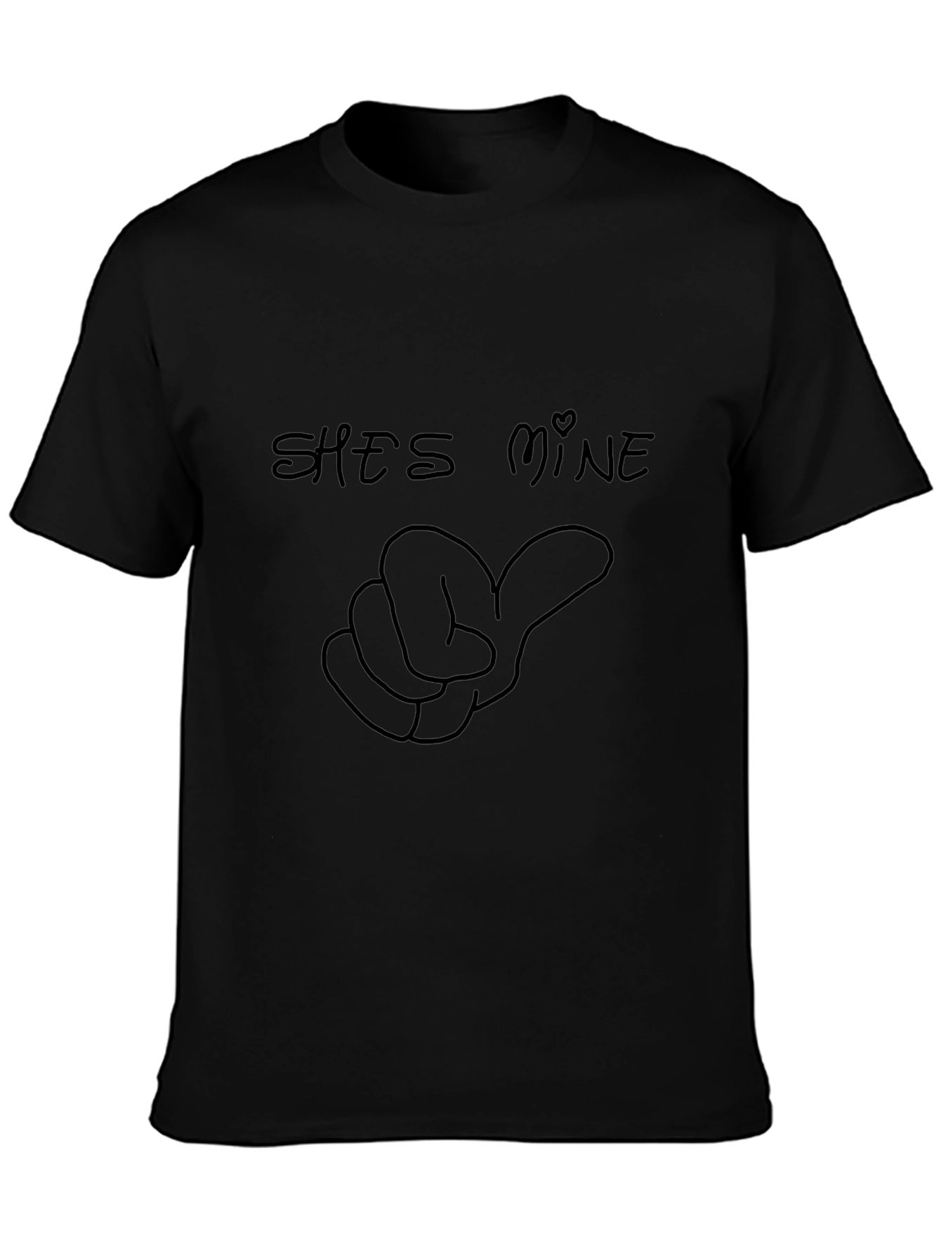 Shes Mine Graphic T-Shirt - Black - Casual Wear