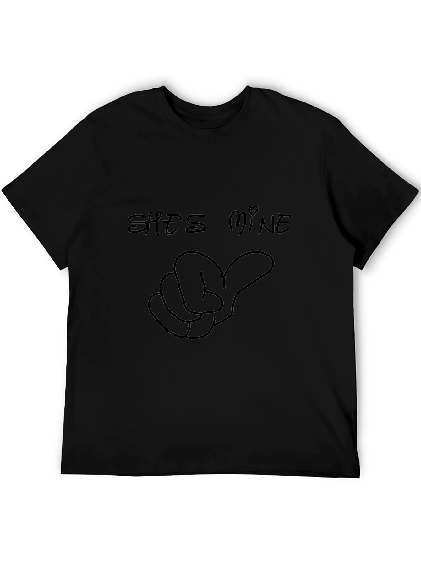Shes Mine Graphic T-Shirt - Black - Casual Wear
