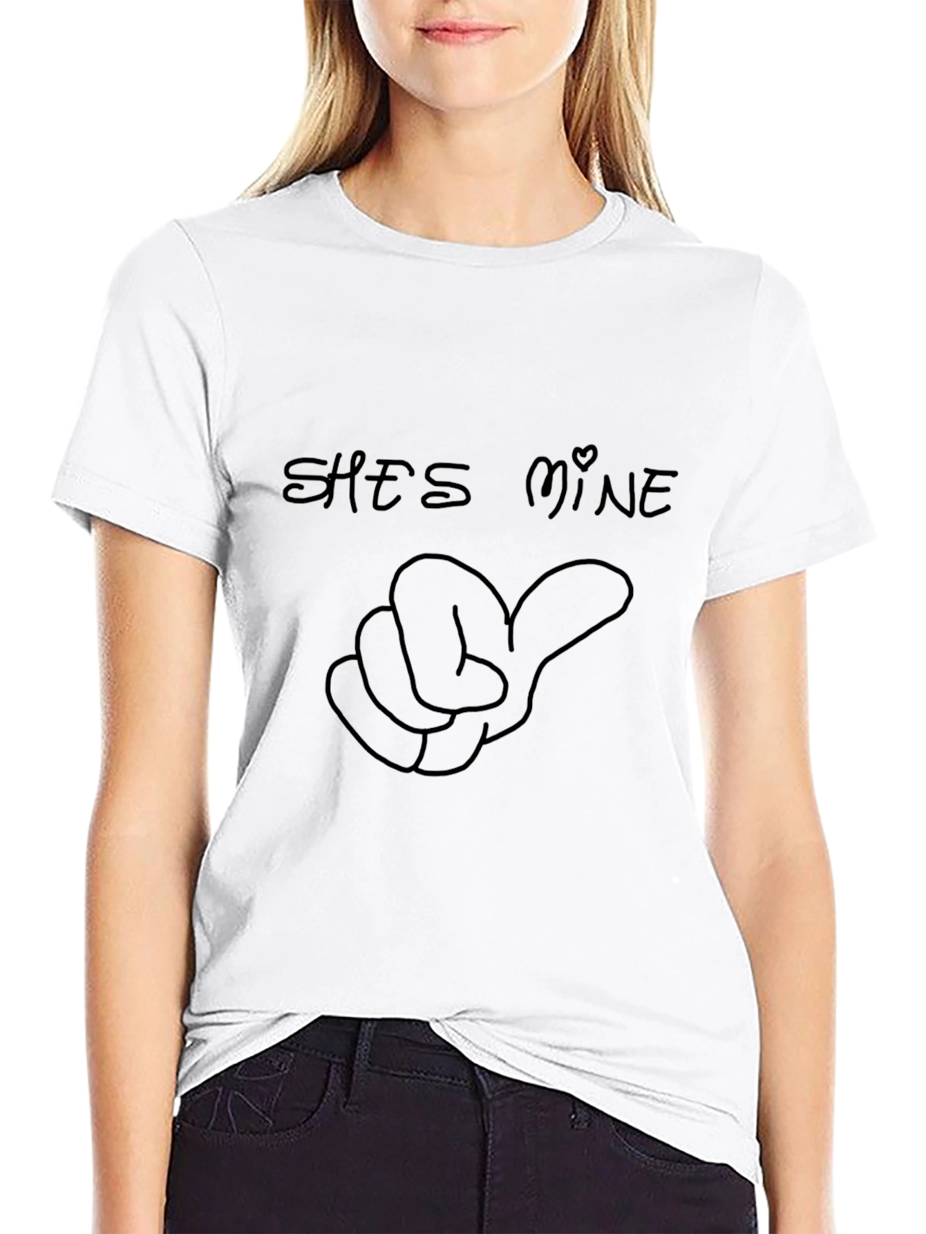 Shes Mine Graphic T-Shirt - Black - Casual Wear