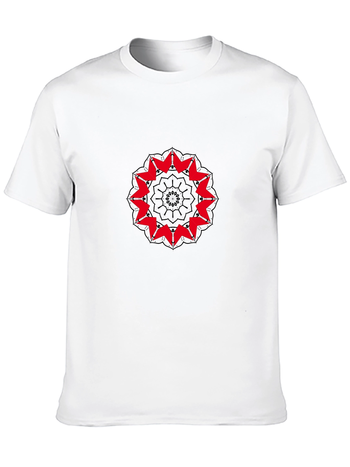 Abstract Mandala Graphic Black T-Shirt