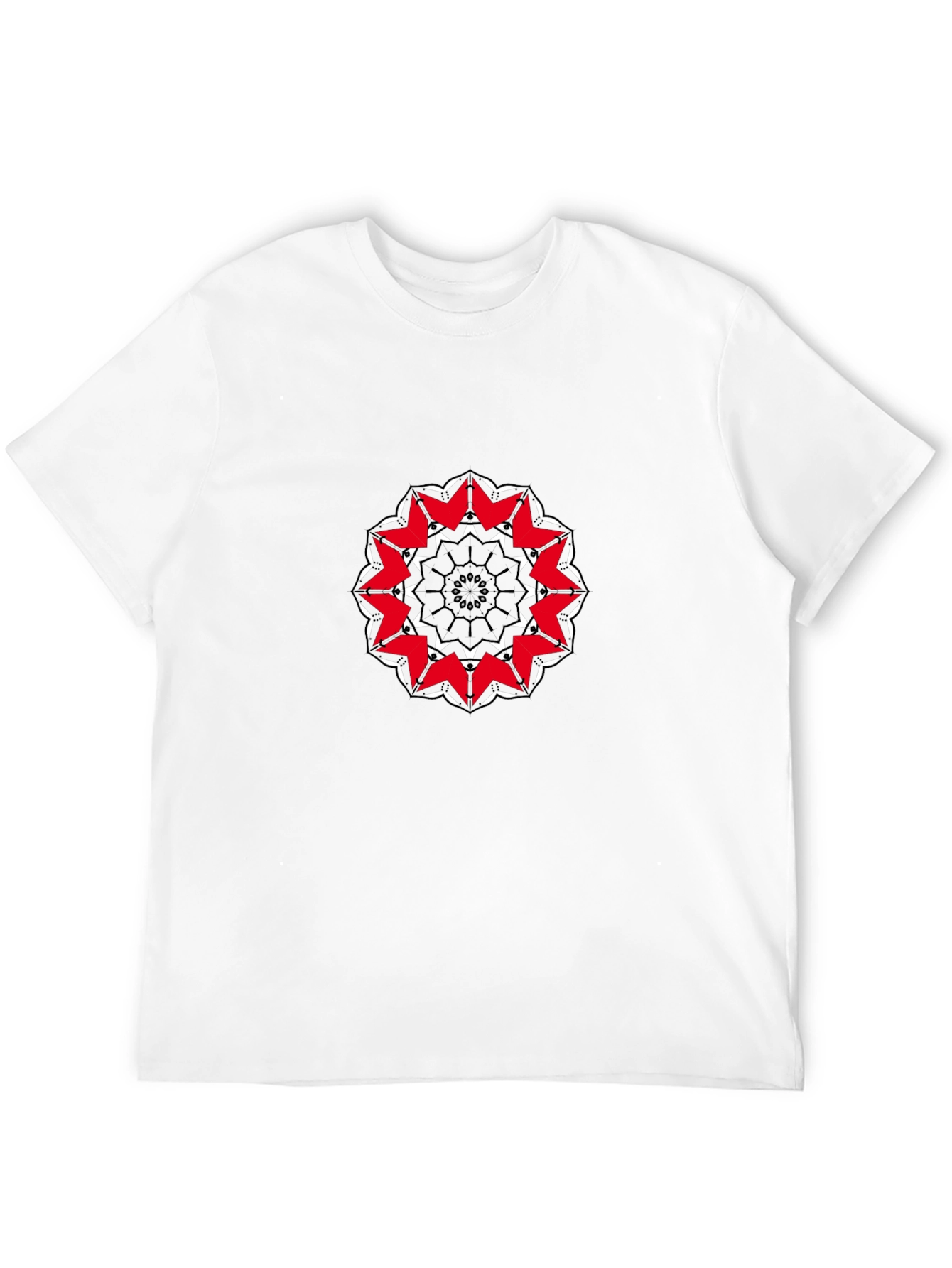 Abstract Mandala Graphic Black T-Shirt