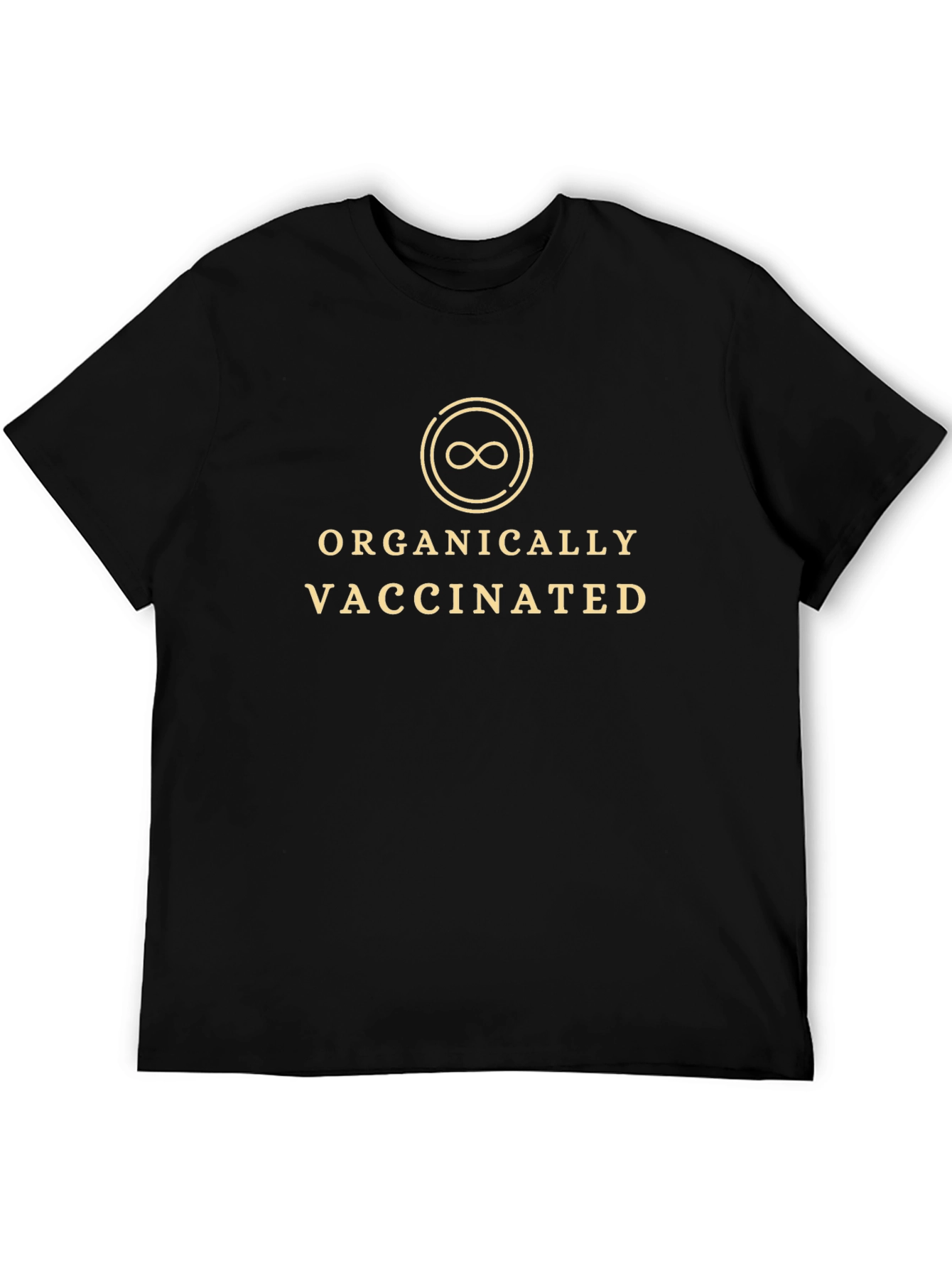 Organically Vaccinated Graphic Tee - Black Cotton T-Shirt