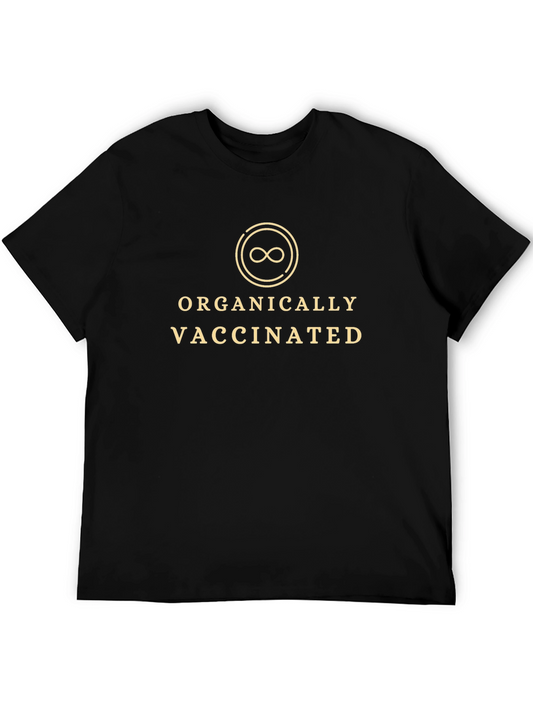Organically Vaccinated Graphic Tee - Black Cotton T-Shirt