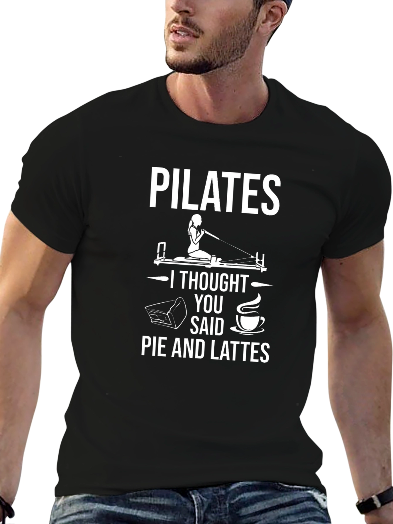 Pilates Pie and Lattes Funny T-Shirt