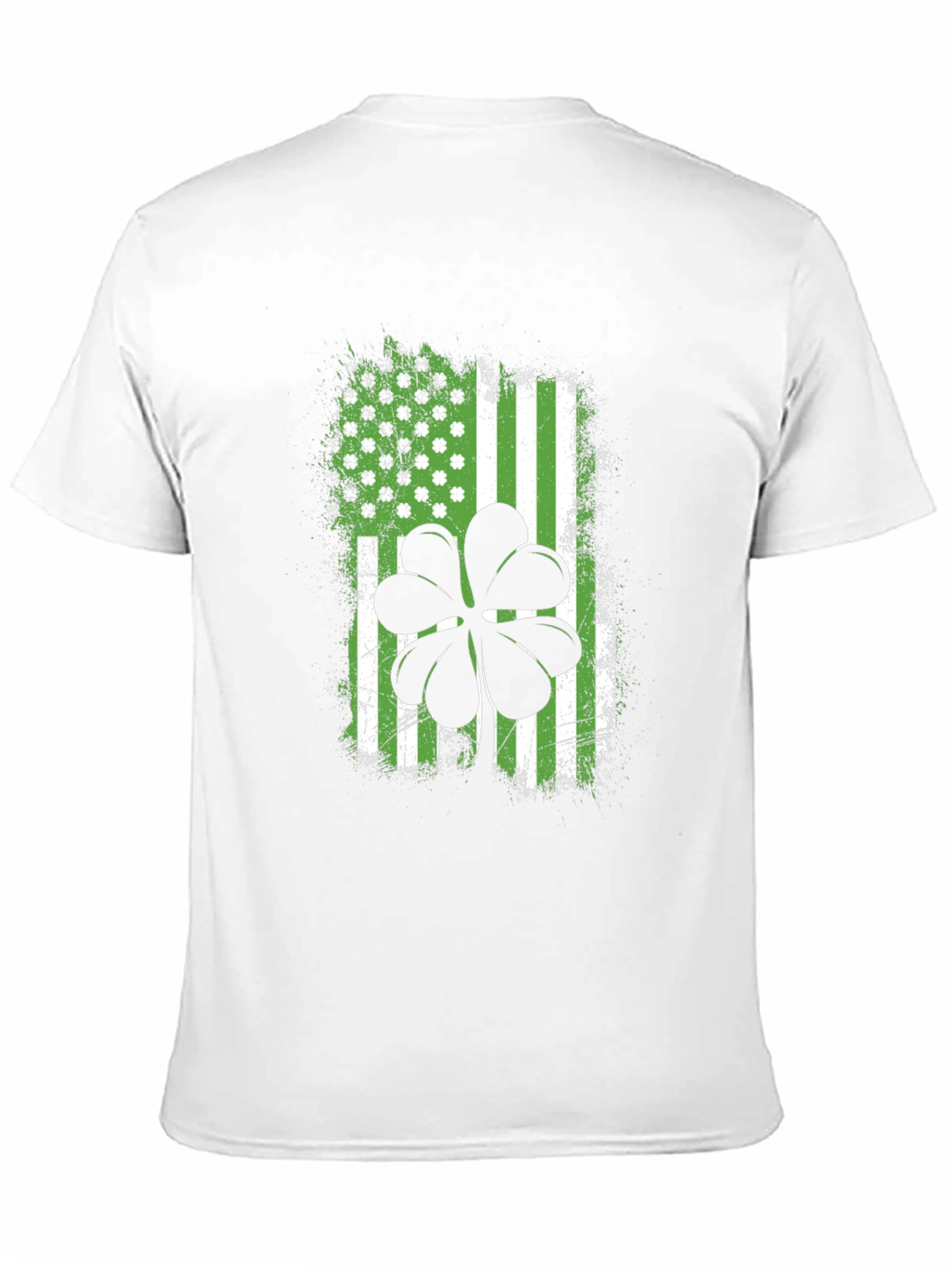 St. Patricks Day Shamrock USA Flag T-Shirt