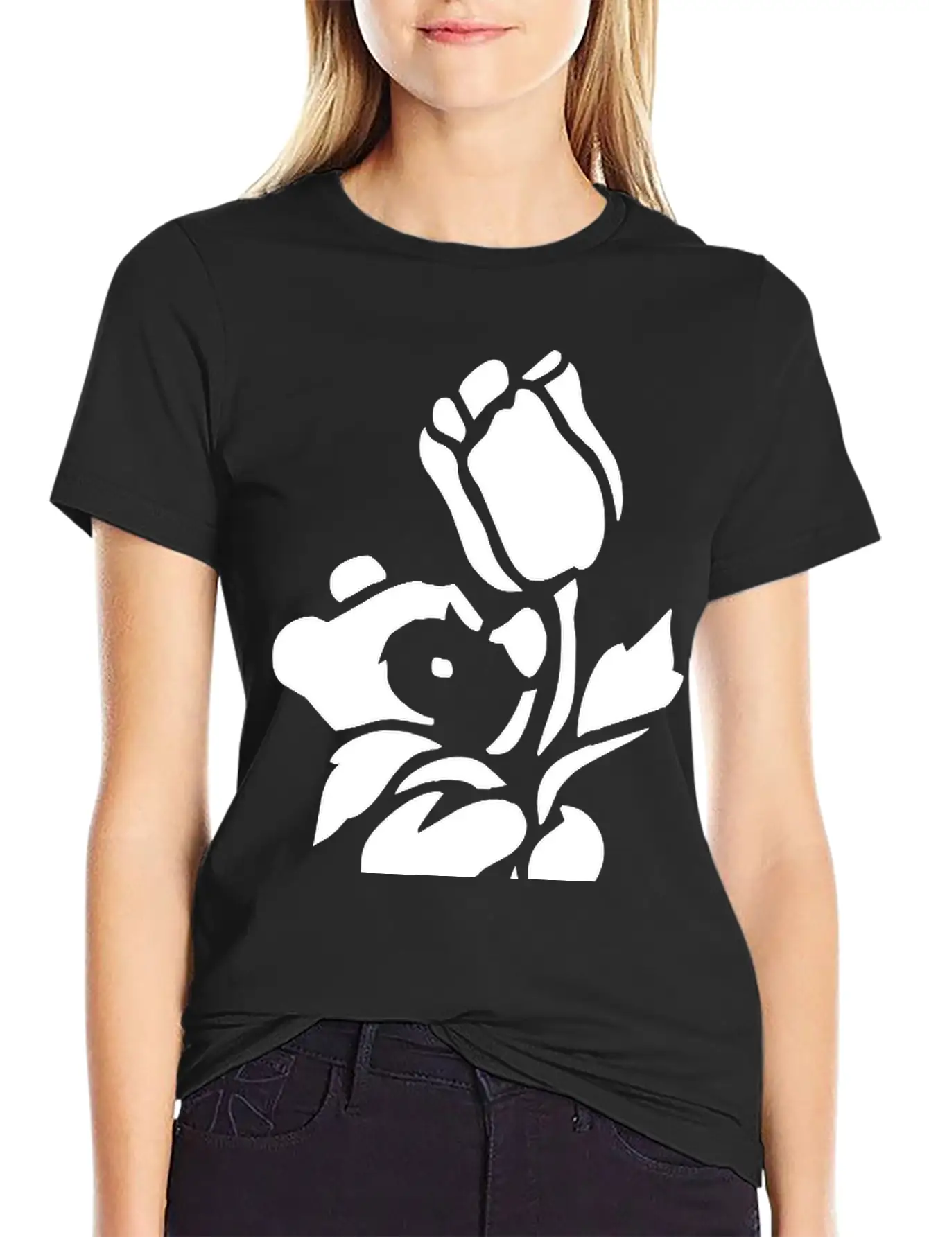 Baby Bear With A Giant Flower Soft Cotton Short Sleeve Tee – Unisex Wardrobe Staple