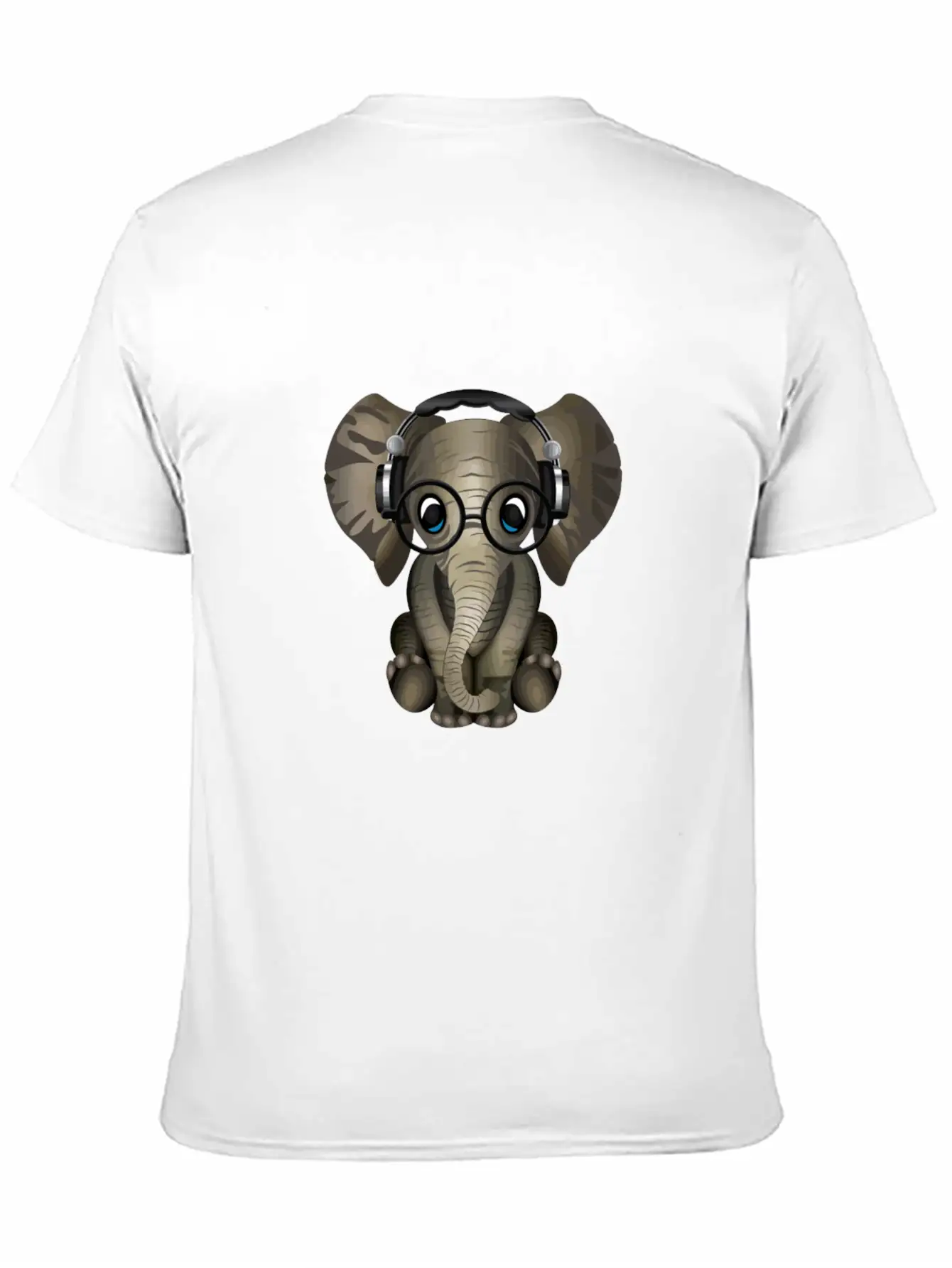 Baby Elephant Dj Wearing Headphones & Glasses Gift Essential Cotton Tee For Daily Outfits – Unisex Style