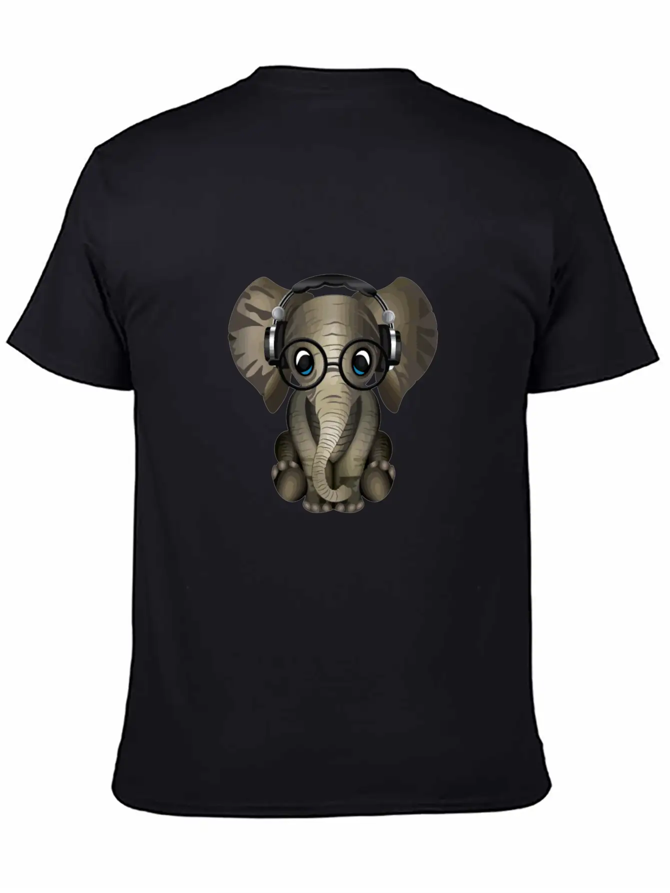 Baby Elephant Dj Wearing Headphones & Glasses Gift Essential Cotton Tee For Daily Outfits – Unisex Style