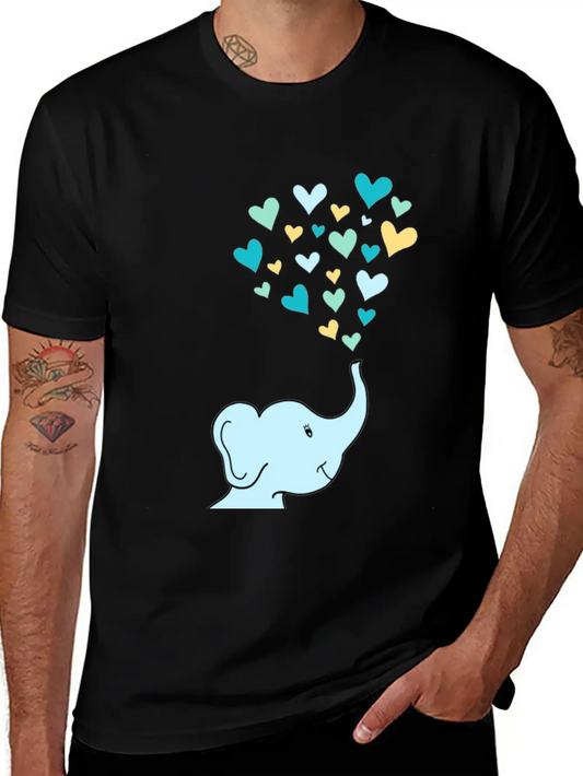 Baby Elephant Hearts Relaxed Everyday Tee – Lightweight And Durable Cotton