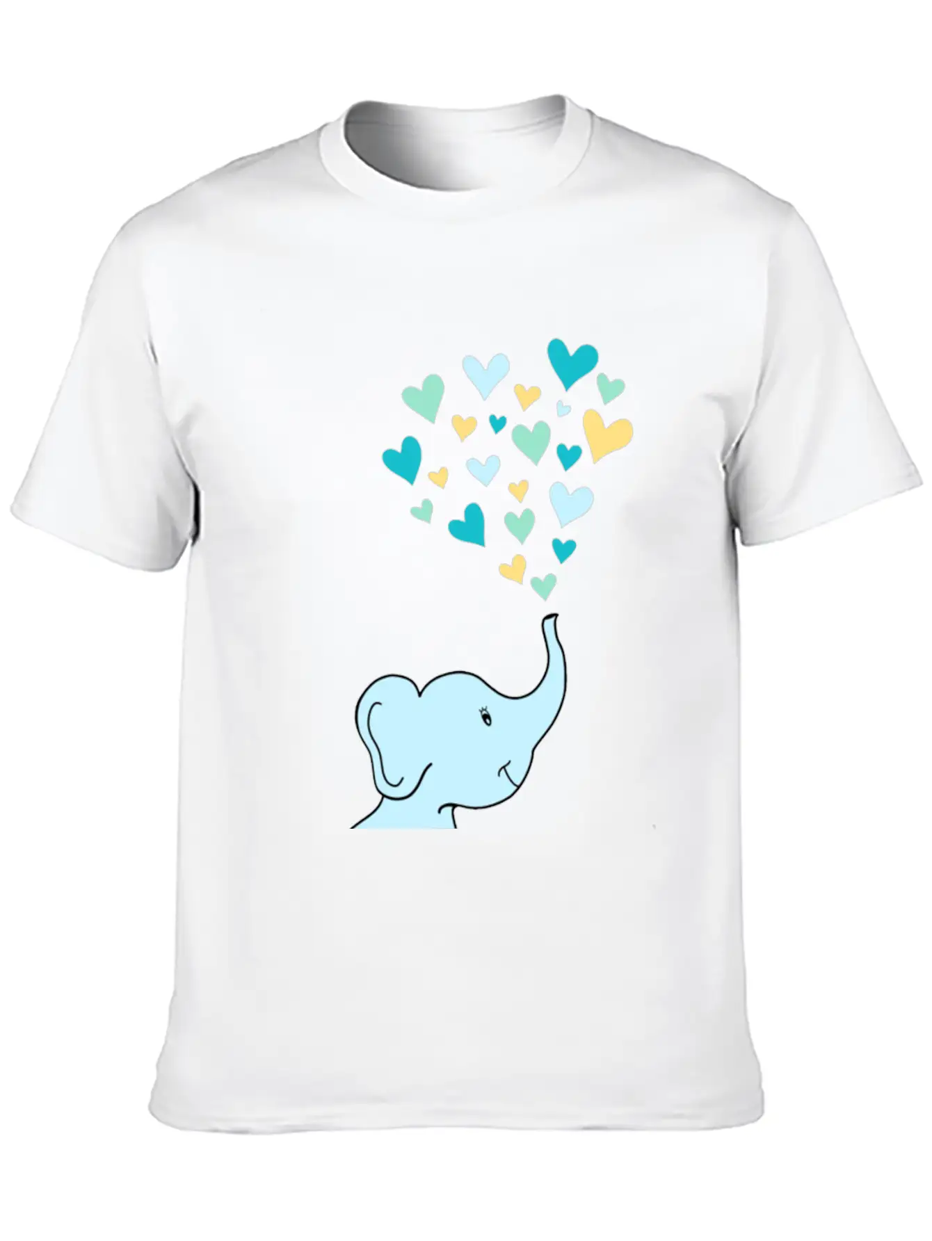 Baby Elephant Hearts Relaxed Everyday Tee – Lightweight And Durable Cotton