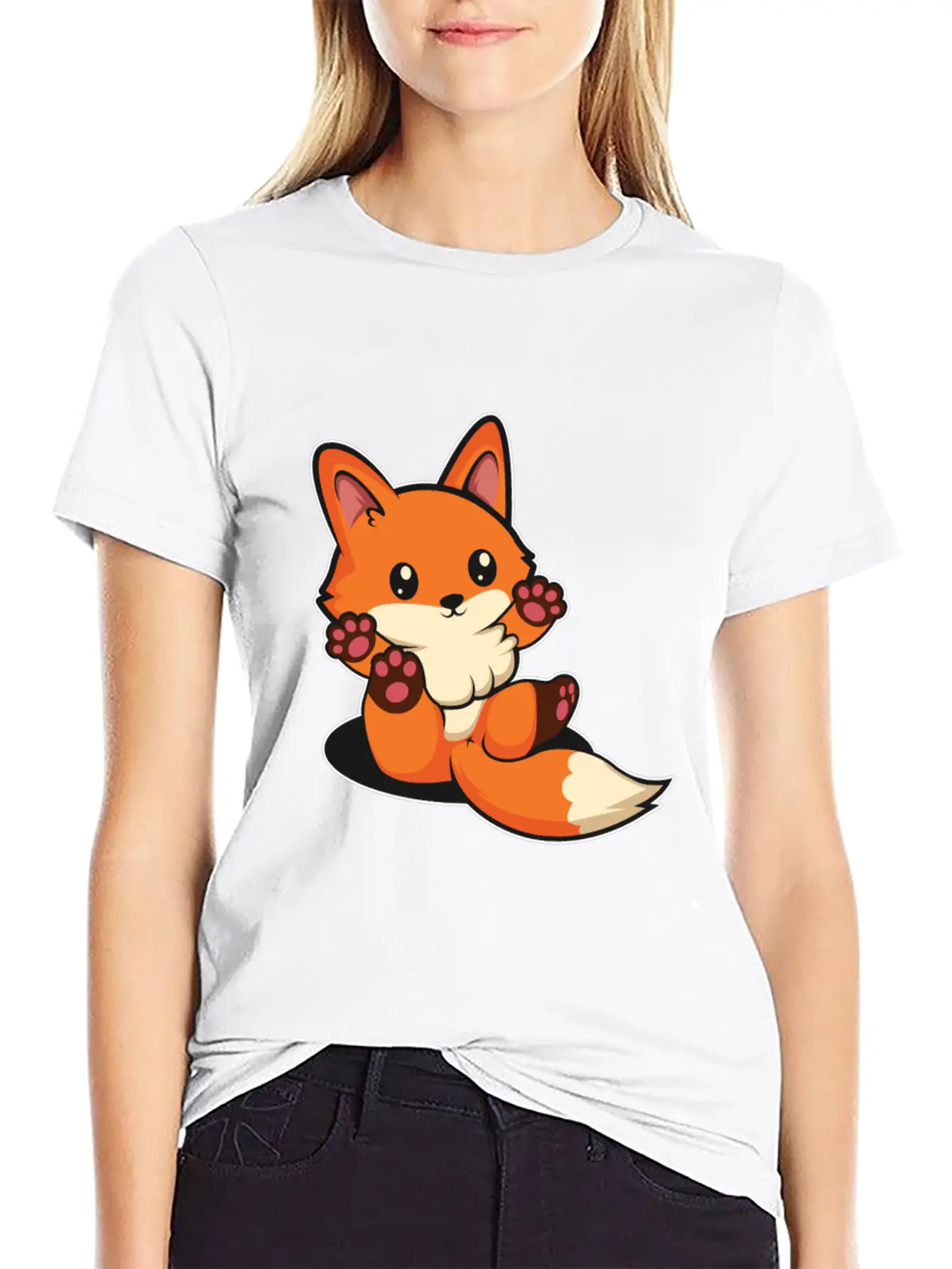 Baby Fluffy Nature Fox Lover Gift Unisex Casual T-Shirt ��� Clean Design For Daily Comfort