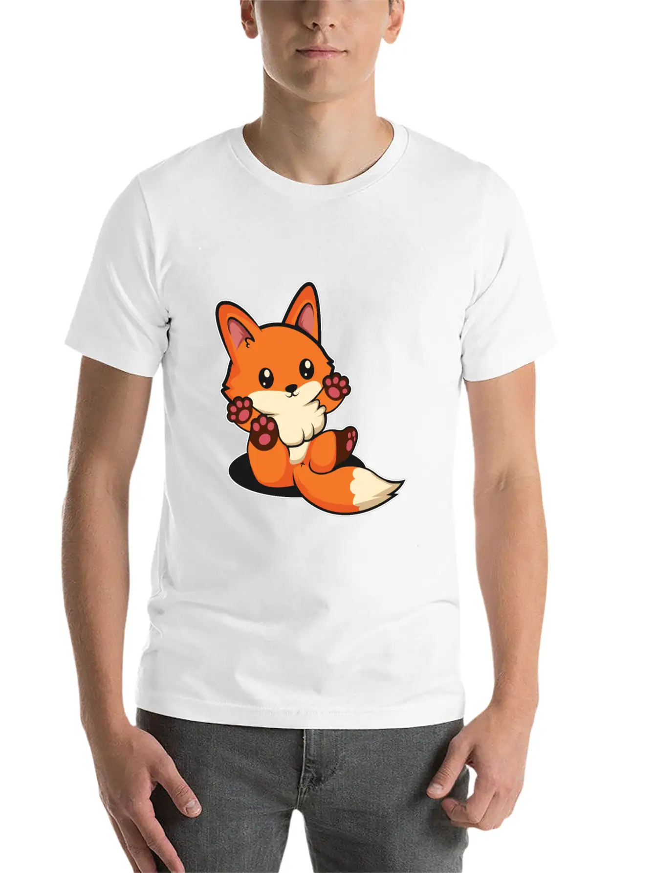 Baby Fluffy Nature Fox Lover Gift Unisex Casual T-Shirt ��� Clean Design For Daily Comfort