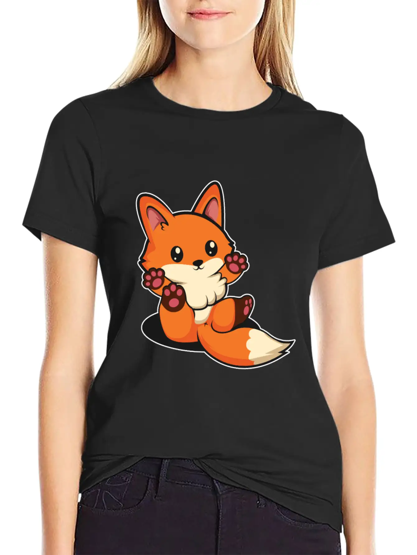 Baby Fluffy Nature Fox Lover Gift Unisex Casual T-Shirt ��� Clean Design For Daily Comfort