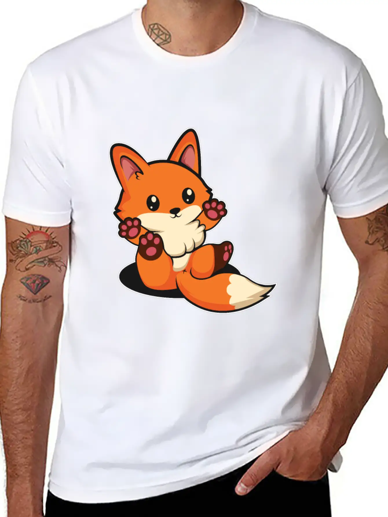 Baby Fluffy Nature Fox Lover Gift Unisex Casual T-Shirt ��� Clean Design For Daily Comfort