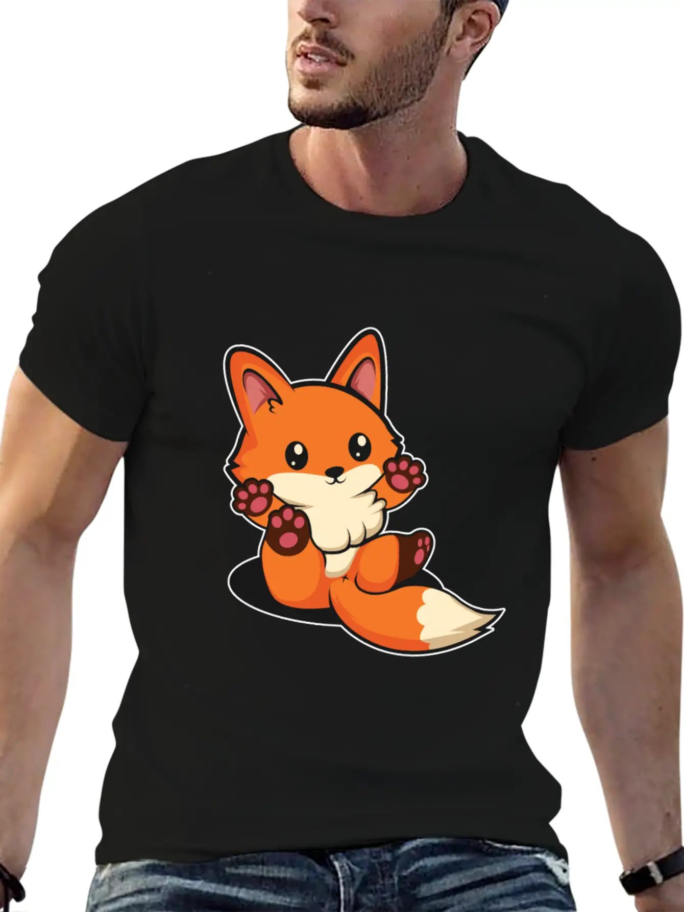Baby Fluffy Nature Fox Lover Gift Unisex Casual T-Shirt ��� Clean Design For Daily Comfort