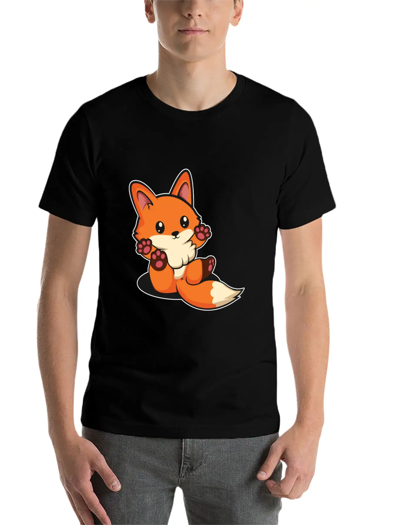Baby Fluffy Nature Fox Lover Gift Unisex Casual T-Shirt ��� Clean Design For Daily Comfort