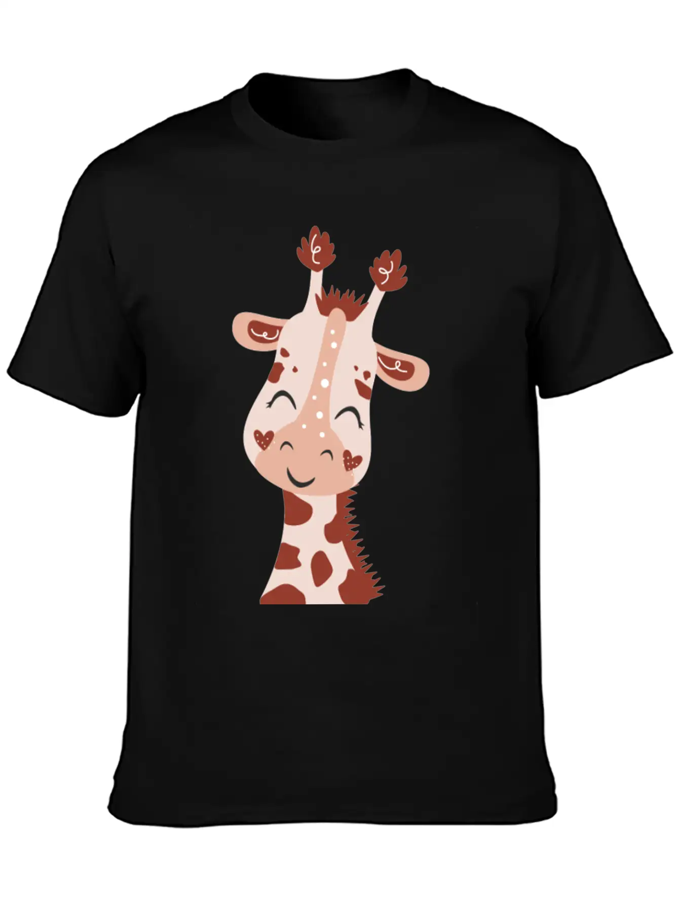Baby Giraffe Essential Cotton Tee For Daily Outfits – Unisex Style