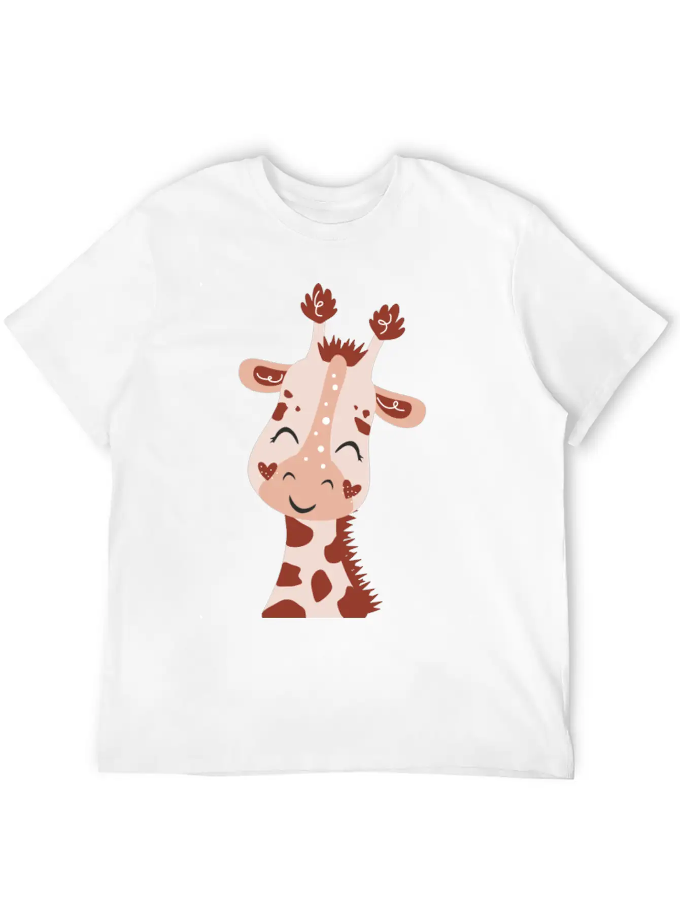 Baby Giraffe Essential Cotton Tee For Daily Outfits – Unisex Style