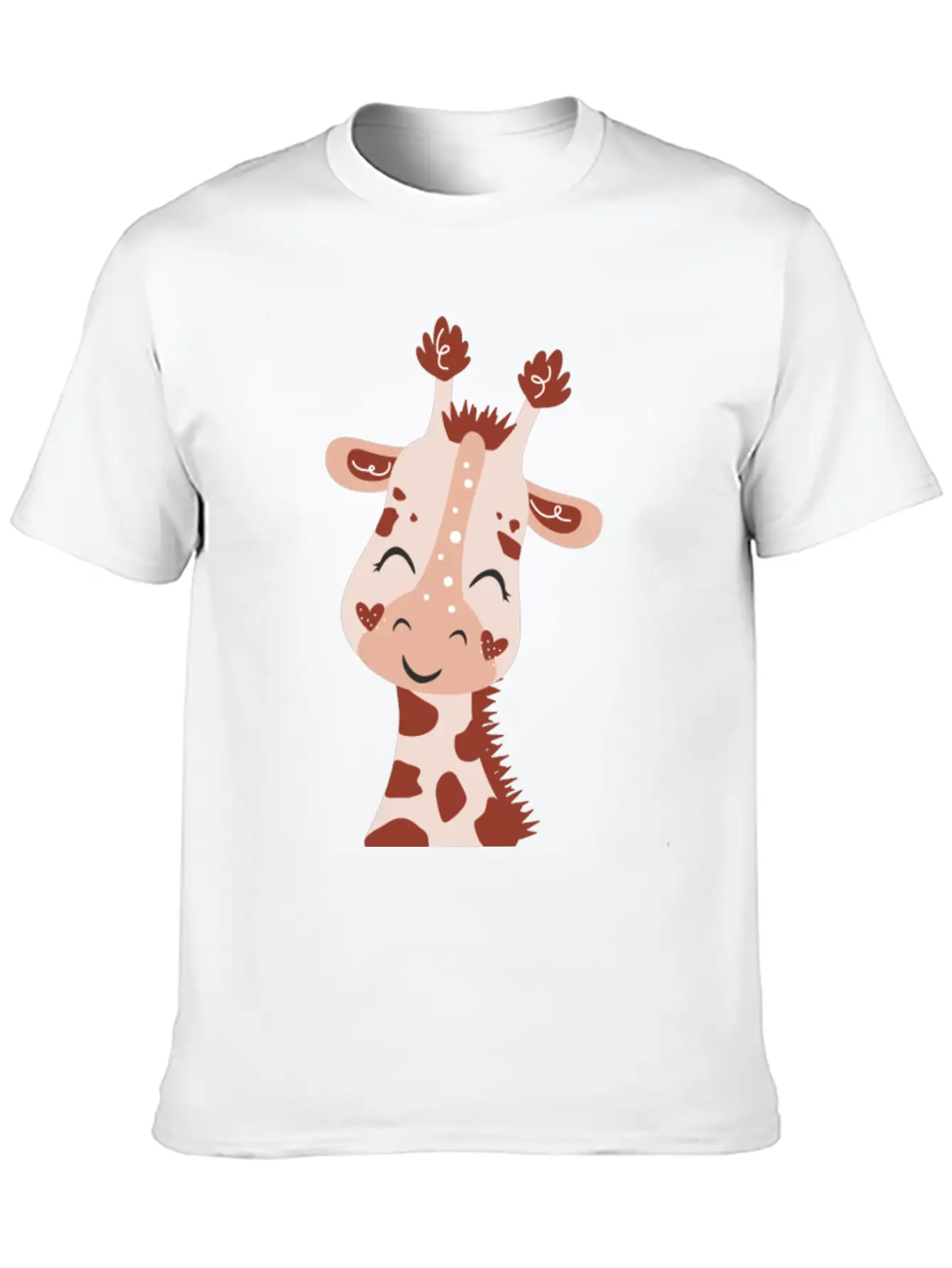 Baby Giraffe Essential Cotton Tee For Daily Outfits – Unisex Style