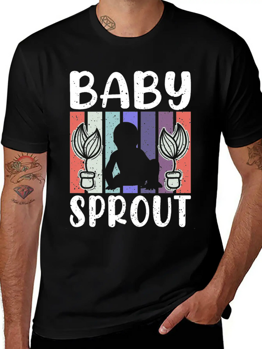 Baby Sprout Newborn Baby Sayings Quotes Lightweight Cotton T-Shirt – Daily Comfort Graphic Shirt