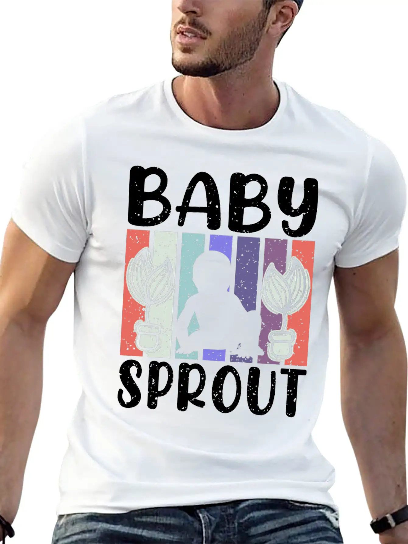 Baby Sprout Newborn Baby Sayings Quotes Lightweight Cotton T-Shirt – Daily Comfort Graphic Shirt